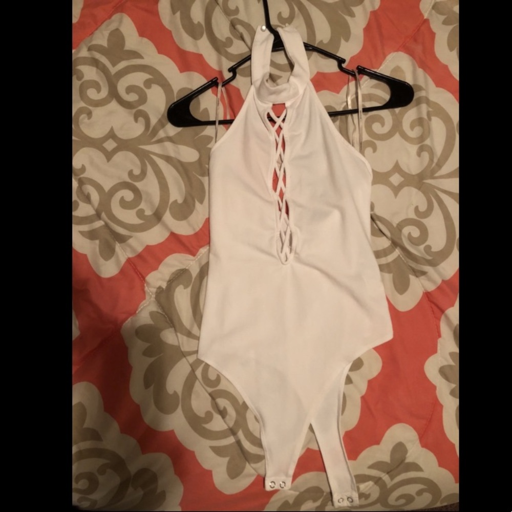 White Backless Onsie